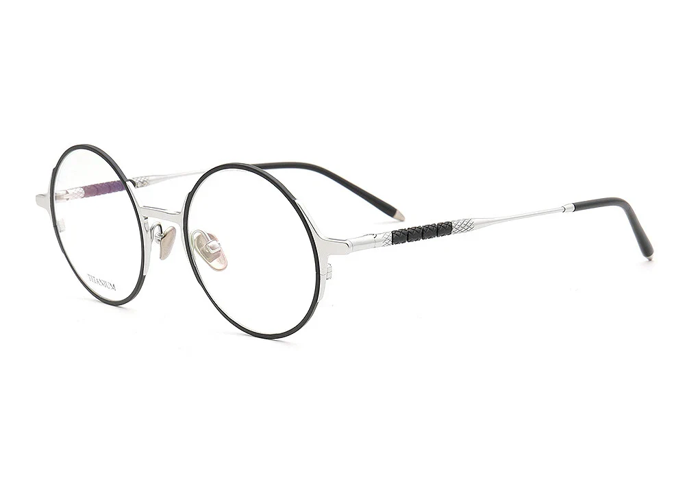 Leon | Retro Round Titanium Optical Glasses Frames - Image 5