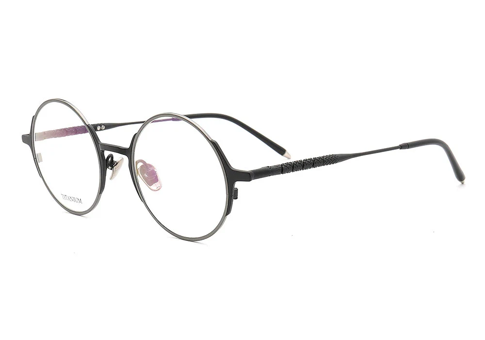 Leon | Retro Round Titanium Optical Glasses Frames - Image 7