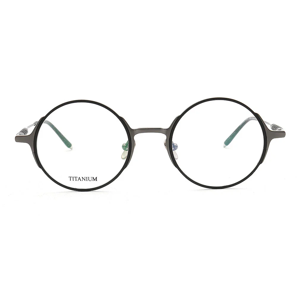 Leon | Retro Round Titanium Optical Glasses Frames - Image 8