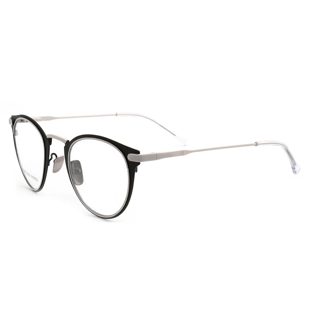 Tate | Vintage Round Stainless Steel Eyeglasses For Men & Women | Lightweight Modern Glasses Frames - Image 5