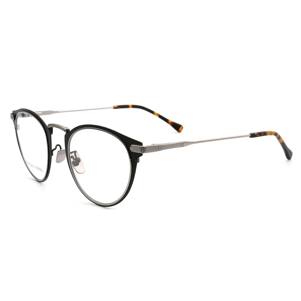 Tate | Vintage Round Stainless Steel Eyeglasses For Men & Women | Lightweight Modern Glasses Frames - Image 7