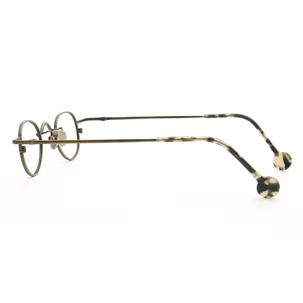 Lance | Retro Nerd Style Metal Eyeglasses | Thin Lightweight Unisex Glasses Frames - Image 10