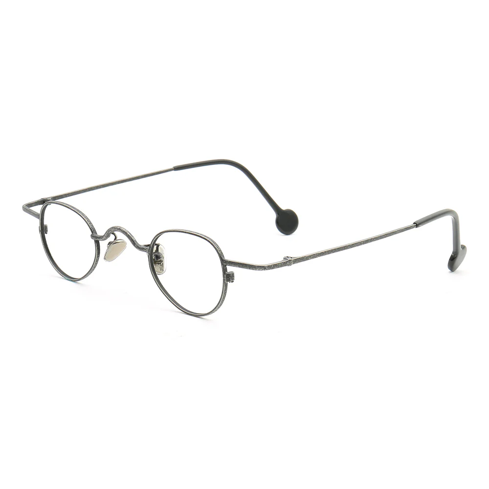 Lance | Retro Nerd Style Metal Eyeglasses | Thin Lightweight Unisex Glasses Frames - Image 3