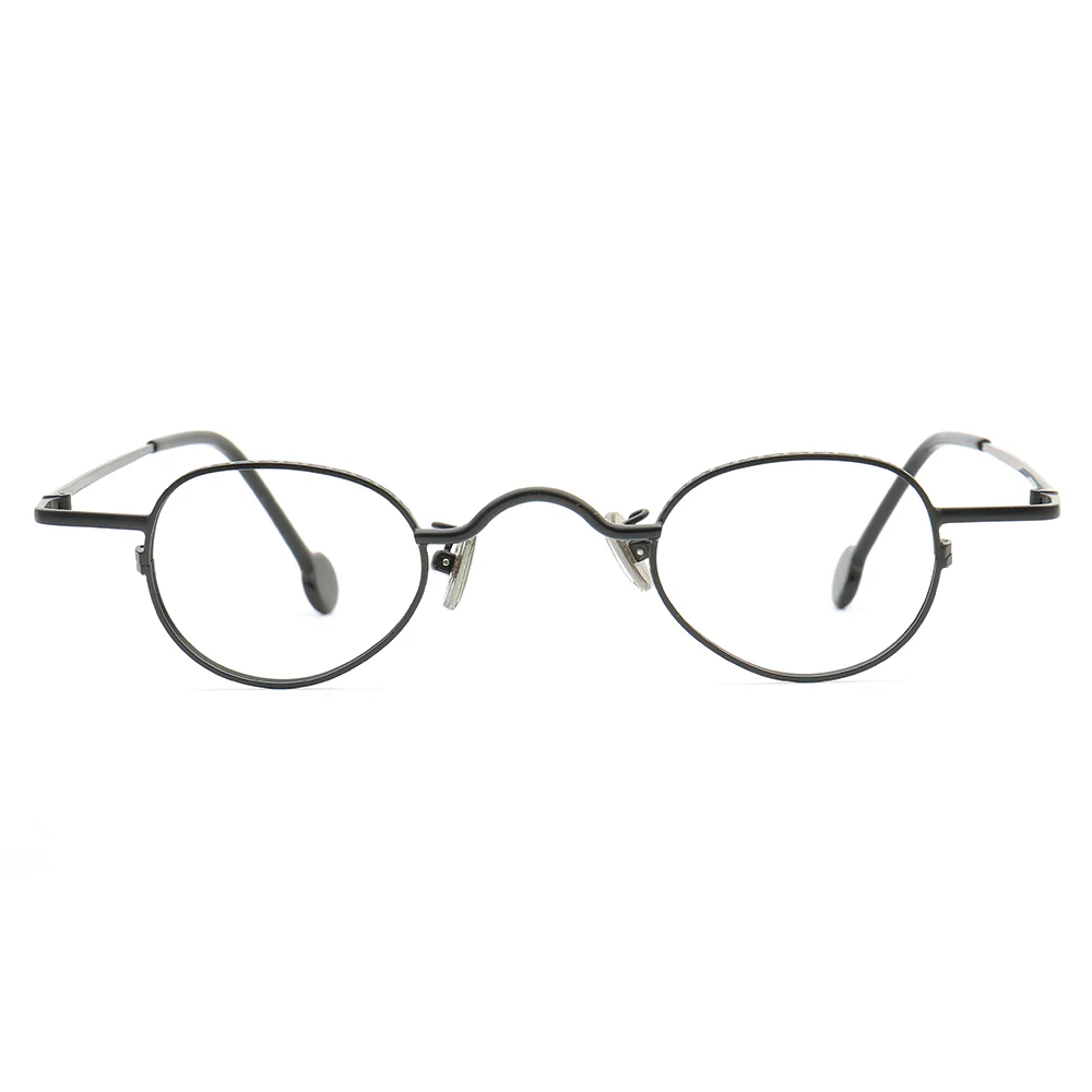 Lance | Retro Nerd Style Metal Eyeglasses | Thin Lightweight Unisex Glasses Frames - Image 4