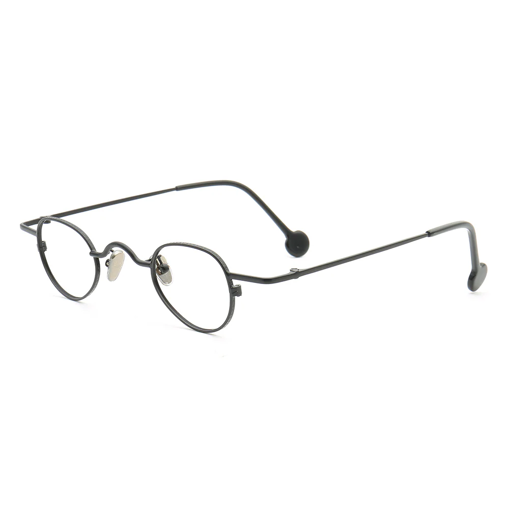 Lance | Retro Nerd Style Metal Eyeglasses | Thin Lightweight Unisex Glasses Frames - Image 5