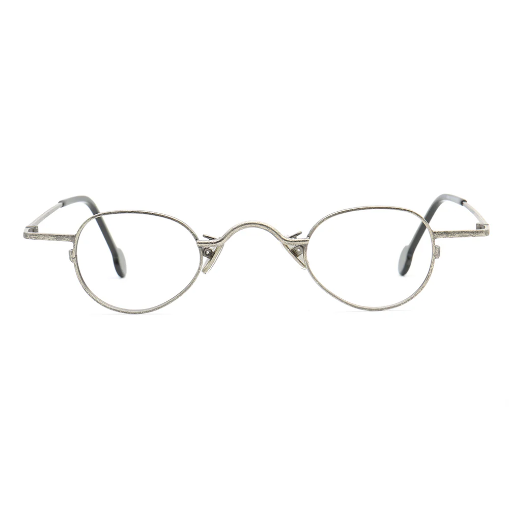 Lance | Retro Nerd Style Metal Eyeglasses | Thin Lightweight Unisex Glasses Frames - Image 6