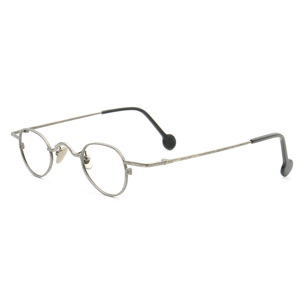 Lance | Retro Nerd Style Metal Eyeglasses | Thin Lightweight Unisex Glasses Frames - Image 7