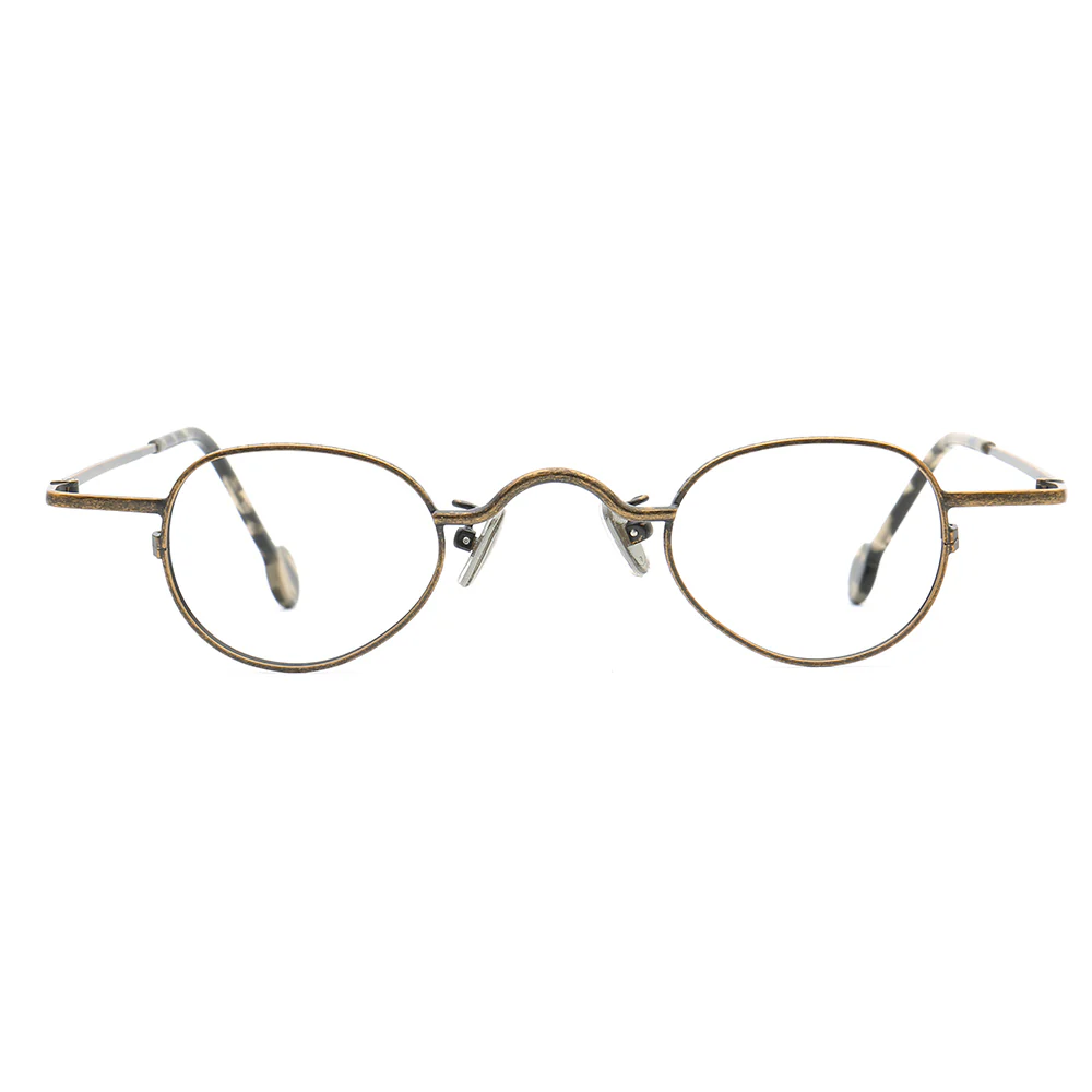 Lance | Retro Nerd Style Metal Eyeglasses | Thin Lightweight Unisex Glasses Frames - Image 8