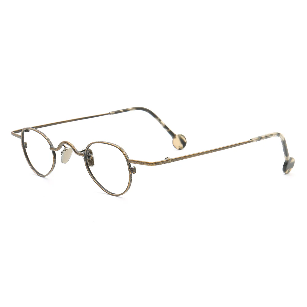Lance | Retro Nerd Style Metal Eyeglasses | Thin Lightweight Unisex Glasses Frames - Image 9