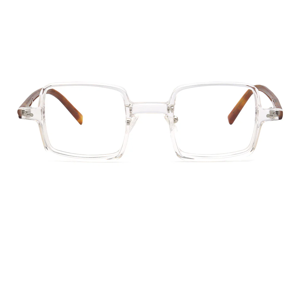 Laurence | Mens Square Full Rim Eyeglasses | Light Tortoise Shell Matte Eyewear Frames Online - Image 12