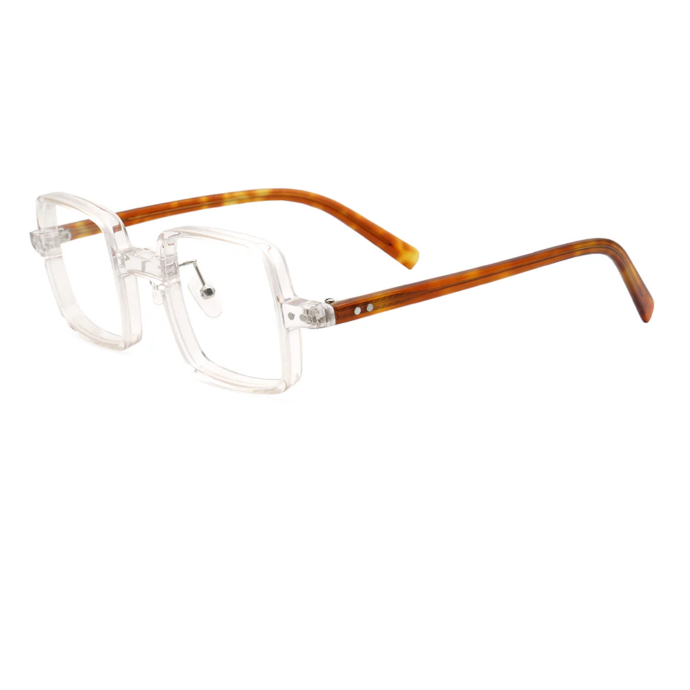 Laurence | Mens Square Full Rim Eyeglasses | Light Tortoise Shell Matte Eyewear Frames Online - Image 13