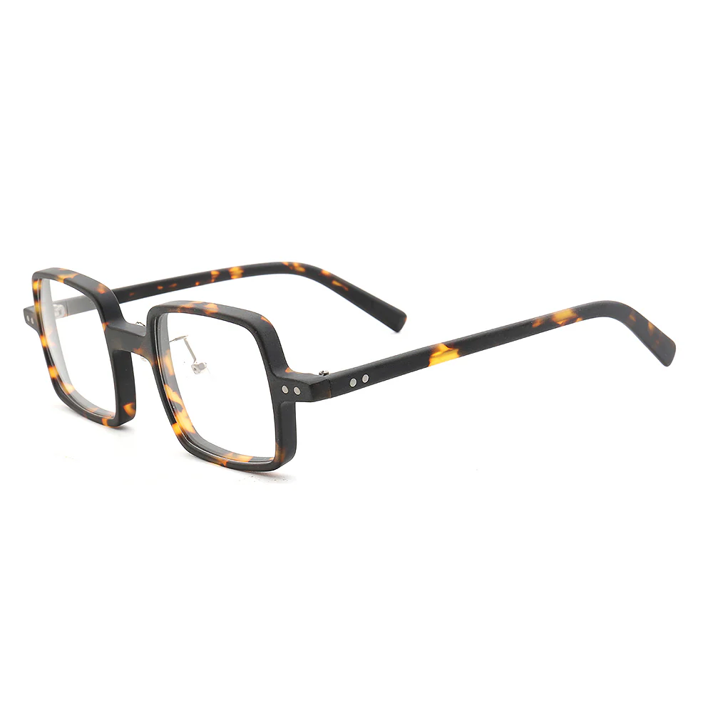 Laurence | Mens Square Full Rim Eyeglasses | Light Tortoise Shell Matte Eyewear Frames Online - Image 3