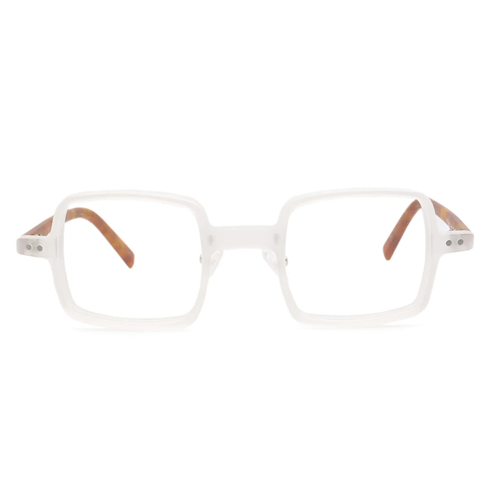 Laurence | Mens Square Full Rim Eyeglasses | Light Tortoise Shell Matte Eyewear Frames Online - Image 4