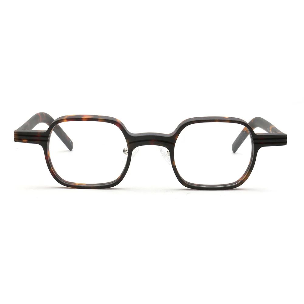 Renew | Modern Square Full Rim Acetate Glasses | Patterned Tortoise Shell Eyewear Frames - Image 7