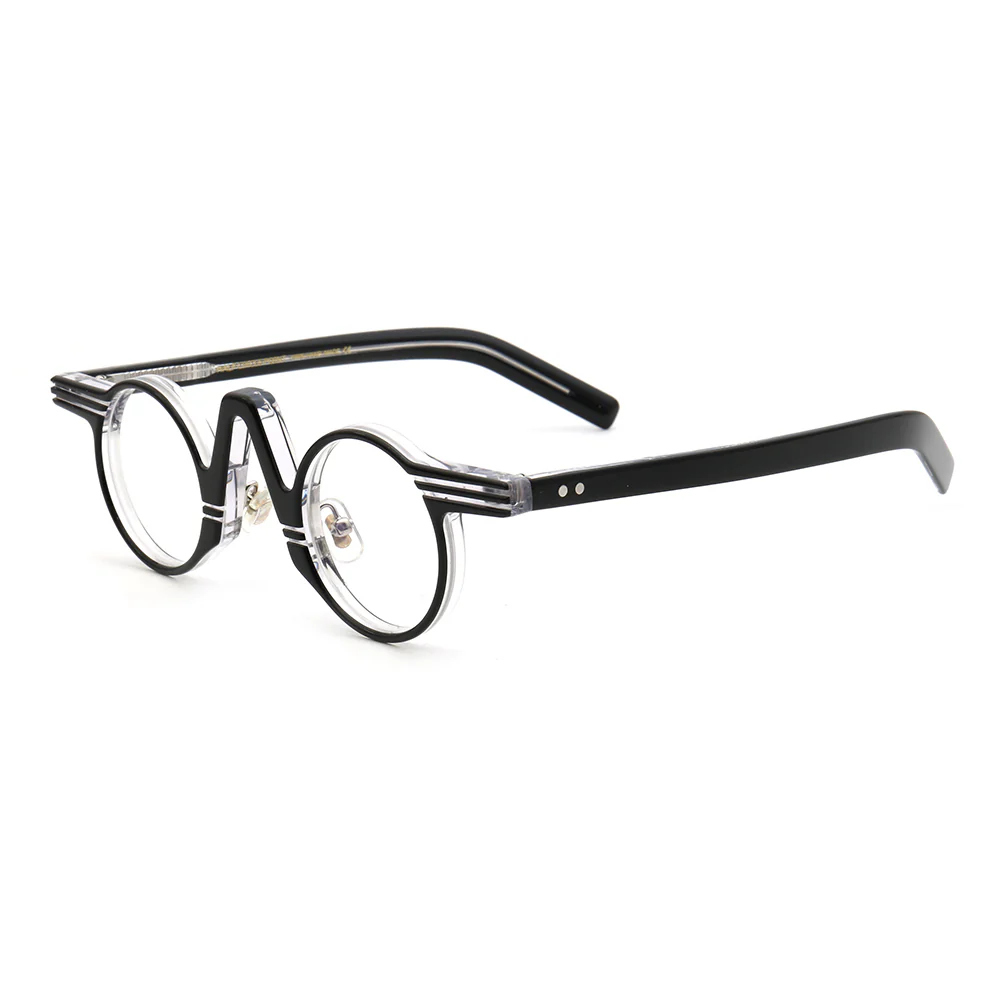 Central | Retro Round Tortoise Shell Eyeglasses | Unisex Hipster Nerd Style Glasses Frames - Image 10