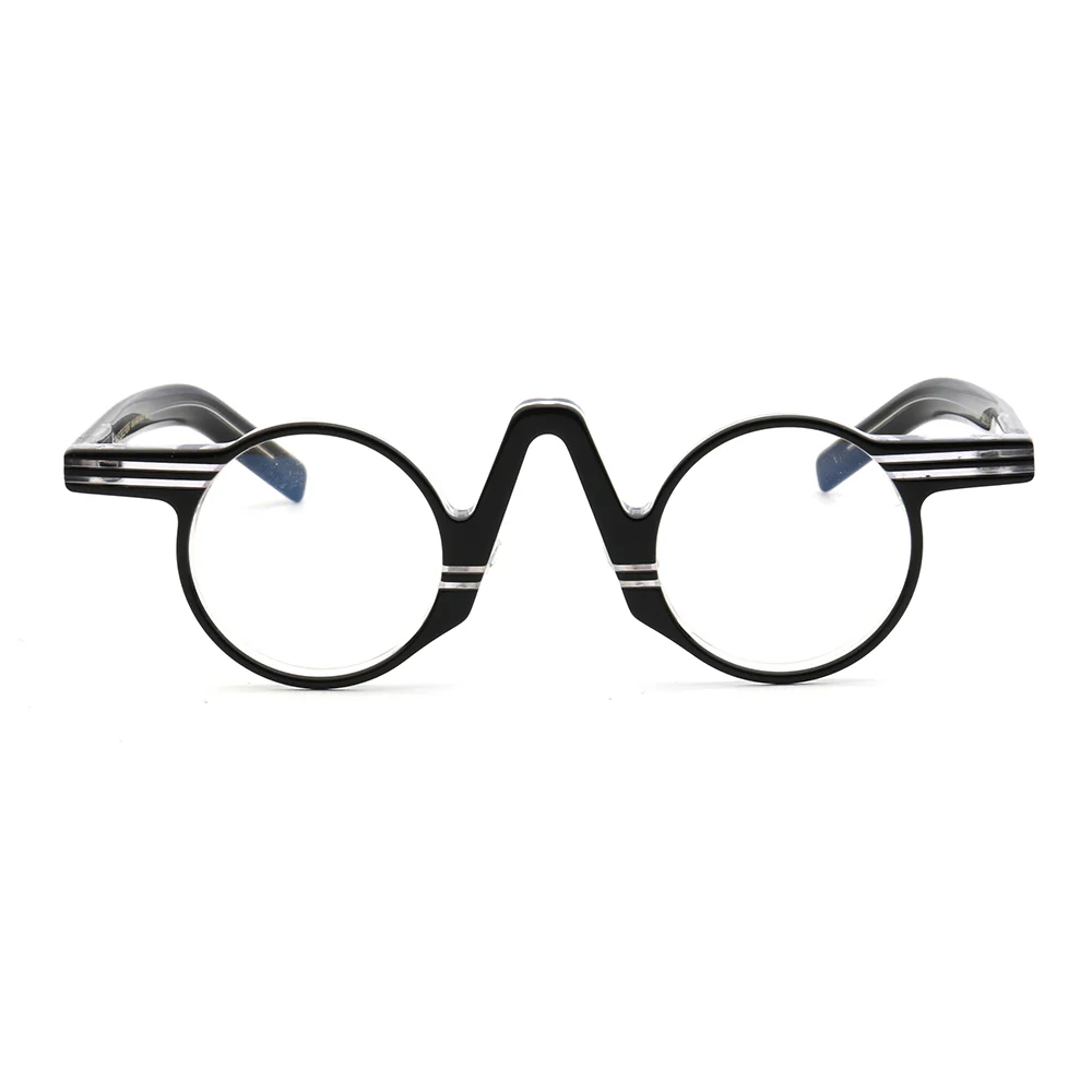 Central | Retro Round Tortoise Shell Eyeglasses | Unisex Hipster Nerd Style Glasses Frames - Image 11