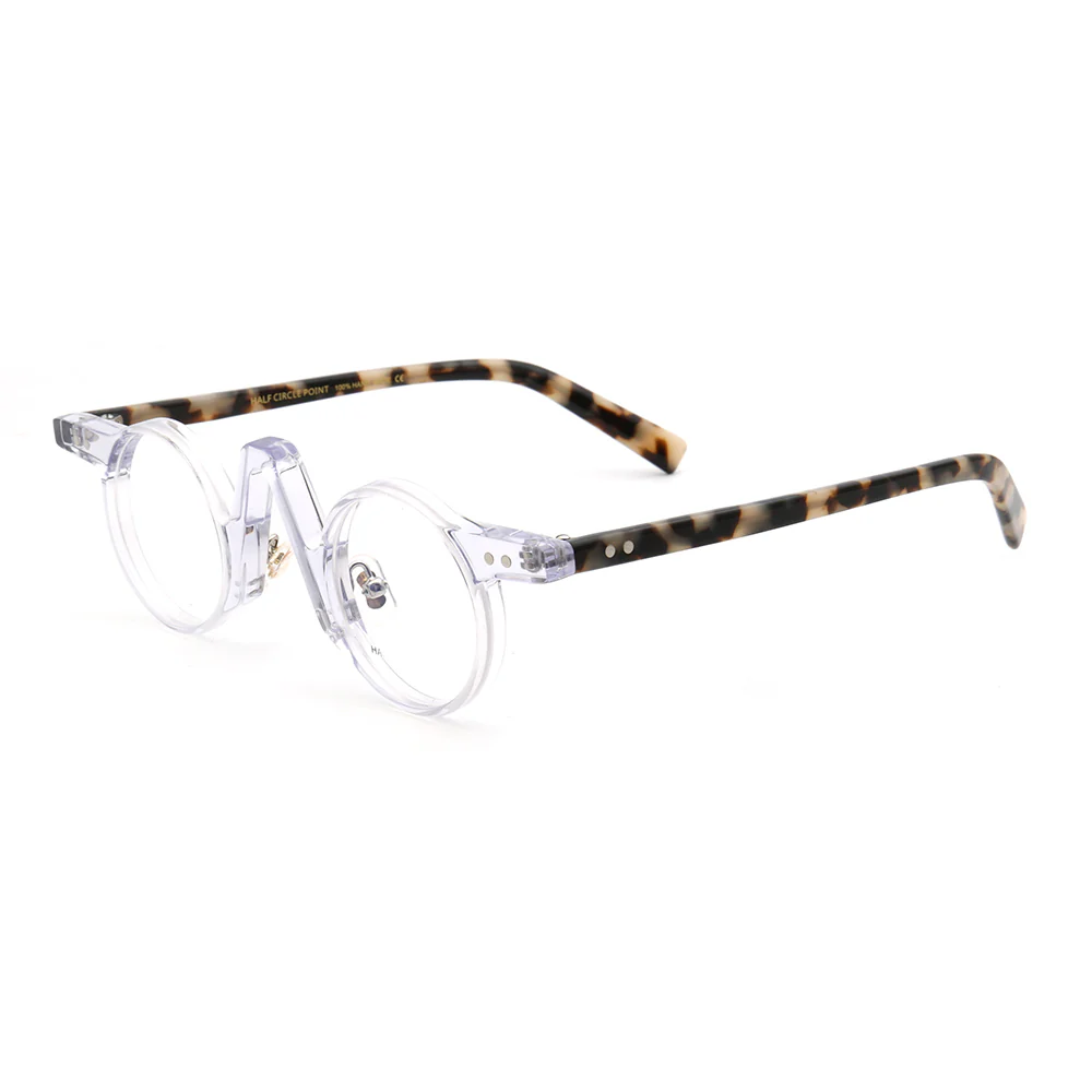 Central | Retro Round Tortoise Shell Eyeglasses | Unisex Hipster Nerd Style Glasses Frames - Image 6