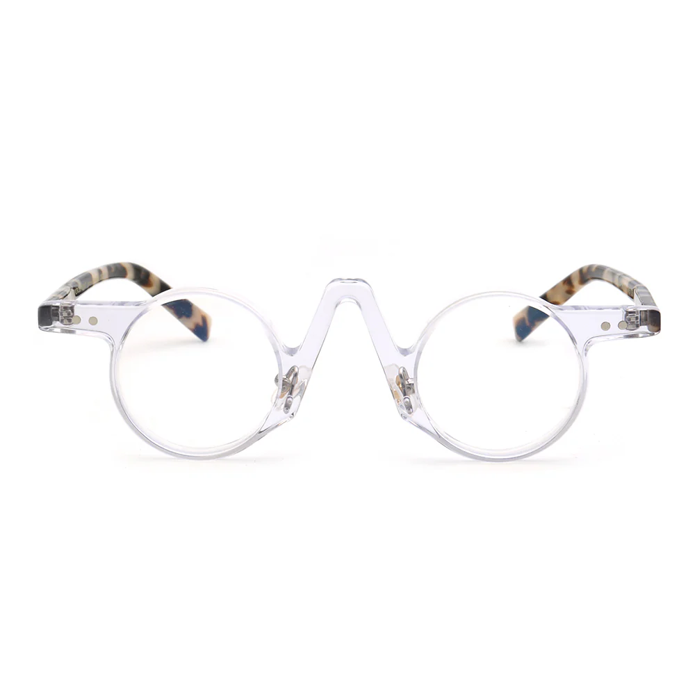 Central | Retro Round Tortoise Shell Eyeglasses | Unisex Hipster Nerd Style Glasses Frames - Image 7