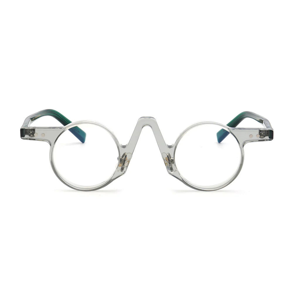 Central | Retro Round Tortoise Shell Eyeglasses | Unisex Hipster Nerd Style Glasses Frames - Image 9