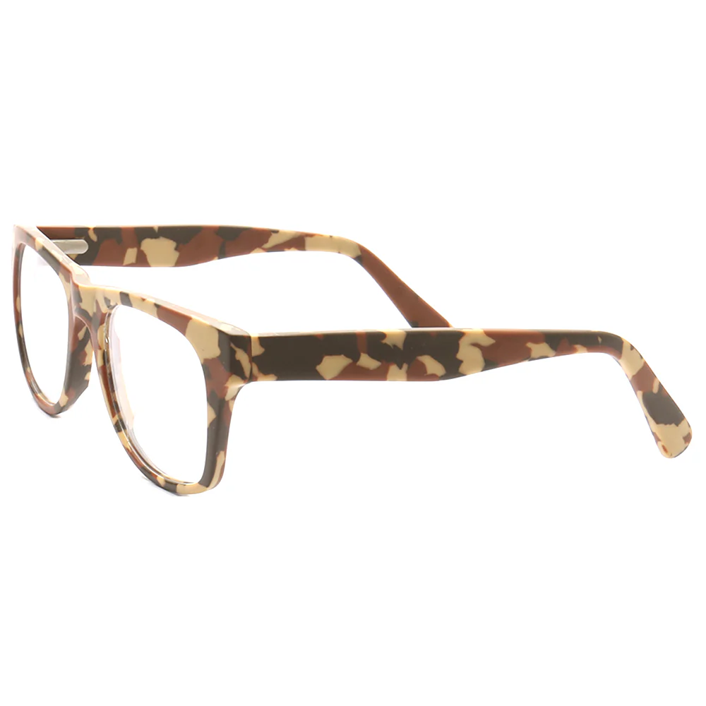 Spencer | Modern Camo Patterned Acetate Eyeglass Frames  | Square Mens Camouflage Glasses Online - Image 12
