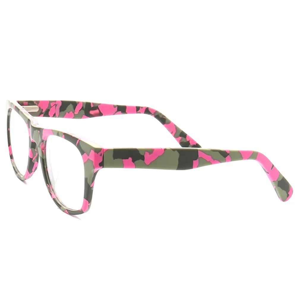 Spencer | Modern Camo Patterned Acetate Eyeglass Frames  | Square Mens Camouflage Glasses Online - Image 14