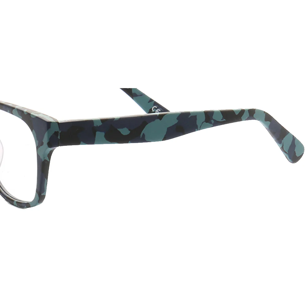 Spencer | Modern Camo Patterned Acetate Eyeglass Frames  | Square Mens Camouflage Glasses Online - Image 15