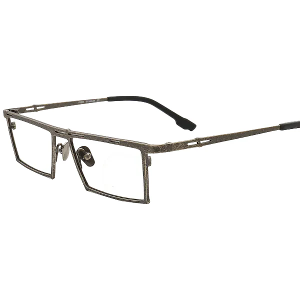 Ethan | Business Rectangular Titanium Prescription Spectacles - Image 11