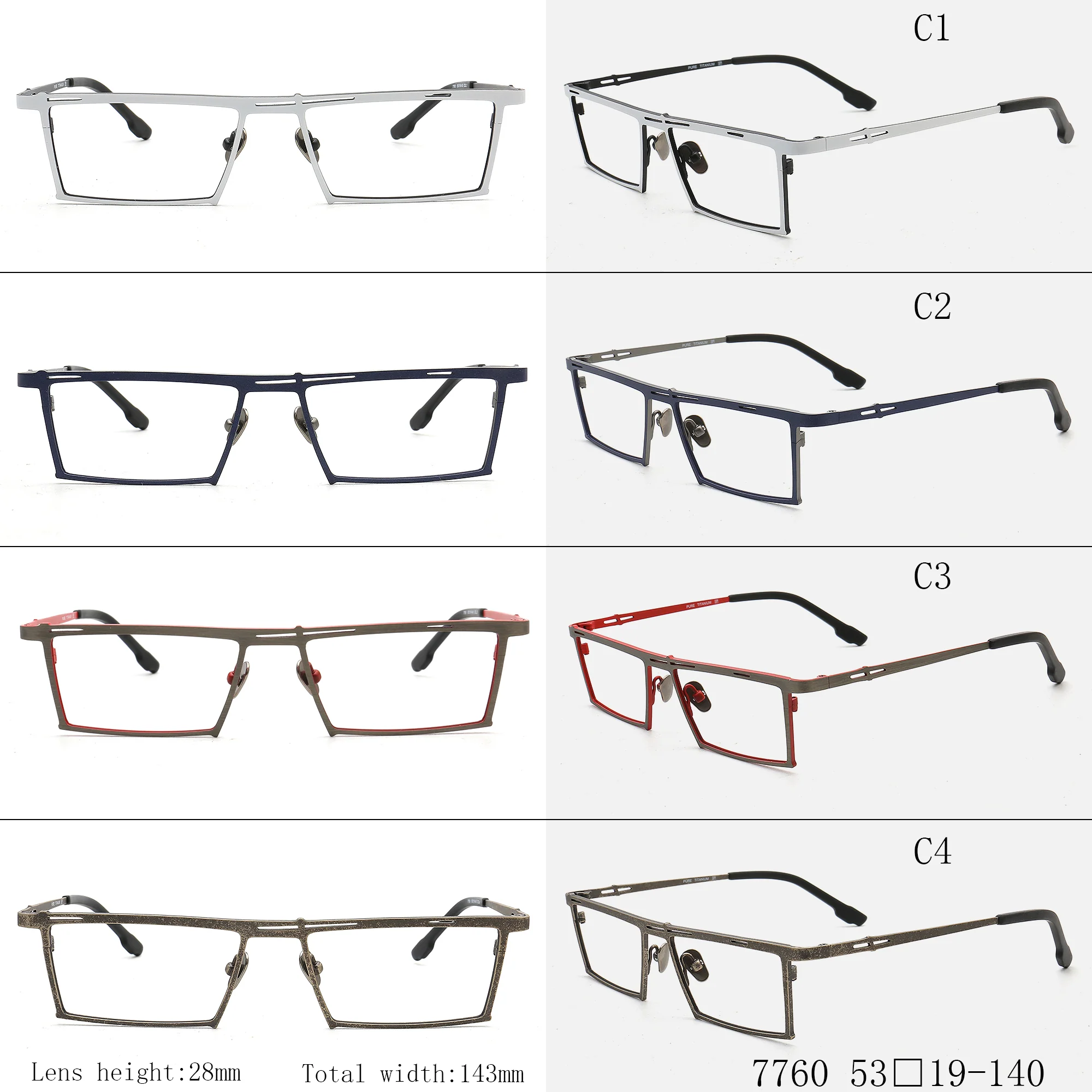 Ethan | Business Rectangular Titanium Prescription Spectacles - Image 18
