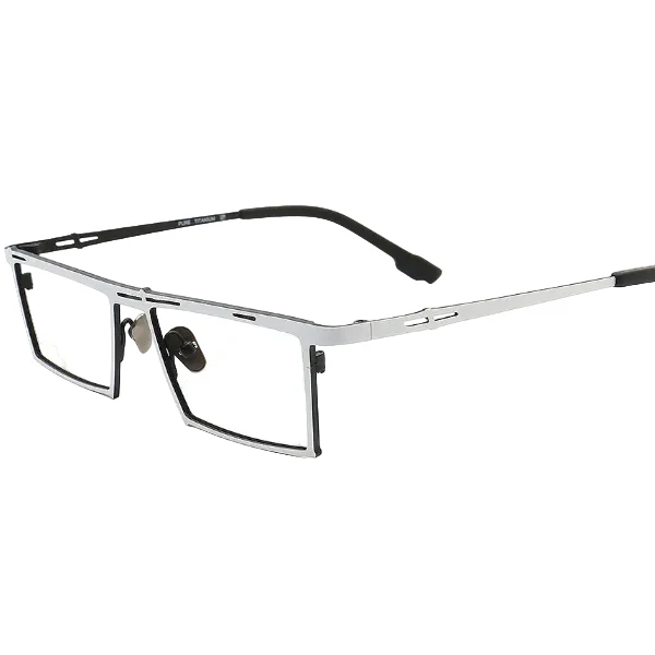 Ethan | Business Rectangular Titanium Prescription Spectacles - Image 5