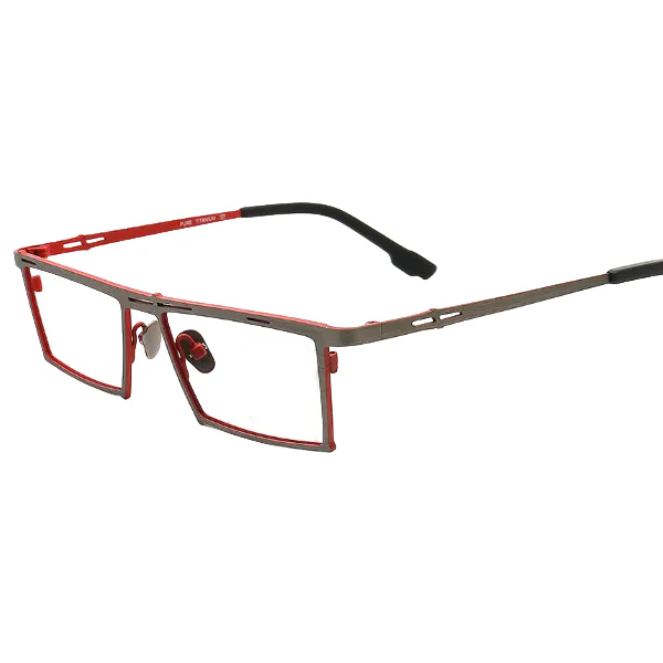 Ethan | Business Rectangular Titanium Prescription Spectacles - Image 9