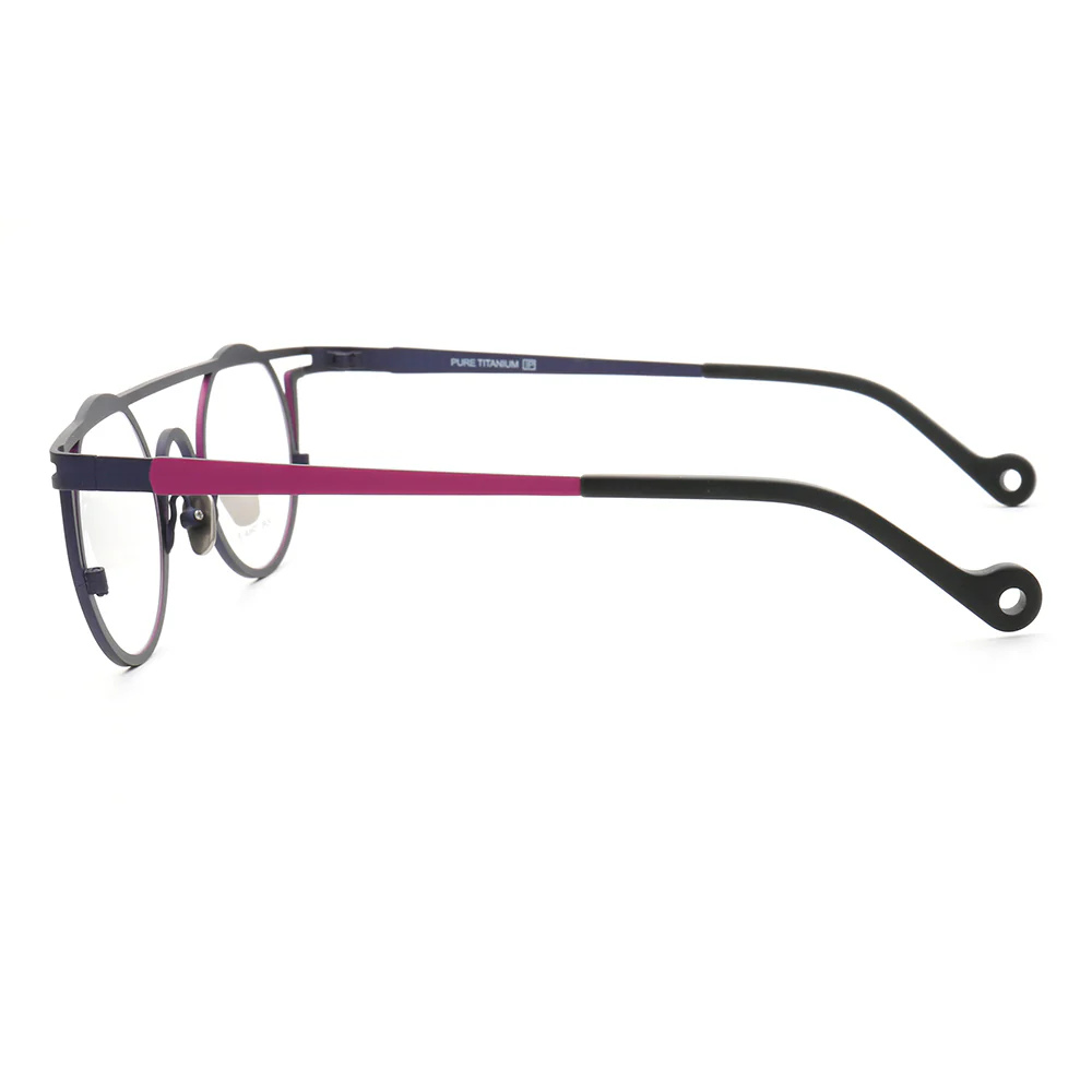 Quinn | Round Flat Top Pure Titanium Eyewear Frames | Funky Geometric Glasses For Men & Women - Image 10