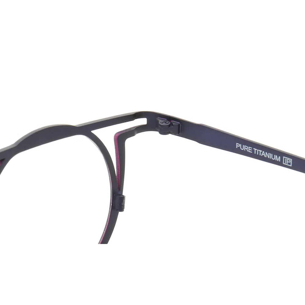 Quinn | Round Flat Top Pure Titanium Eyewear Frames | Funky Geometric Glasses For Men & Women - Image 13