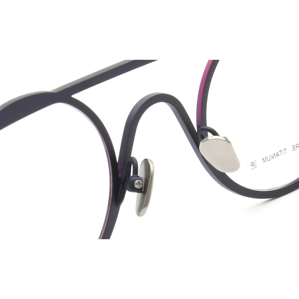 Quinn | Round Flat Top Pure Titanium Eyewear Frames | Funky Geometric Glasses For Men & Women - Image 14