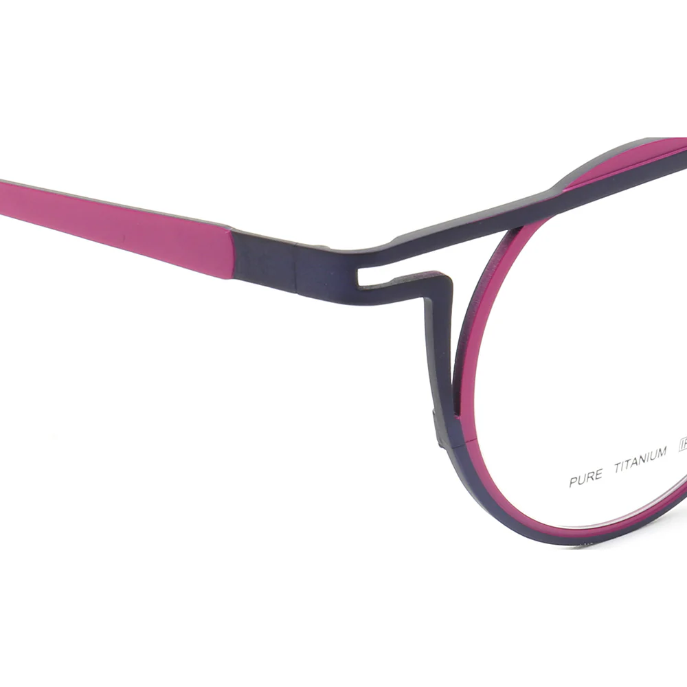 Quinn | Round Flat Top Pure Titanium Eyewear Frames | Funky Geometric Glasses For Men & Women - Image 15