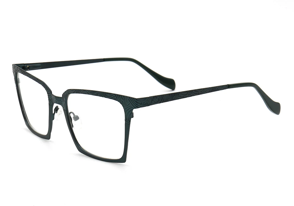Aspen | Modern Square Stainless Steel Eyeglass Frames | Full Rim Durable Design - Image 11