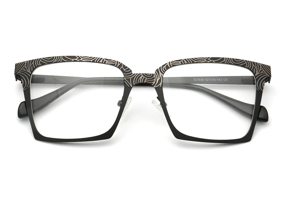 Aspen | Modern Square Stainless Steel Eyeglass Frames | Full Rim Durable Design - Image 6