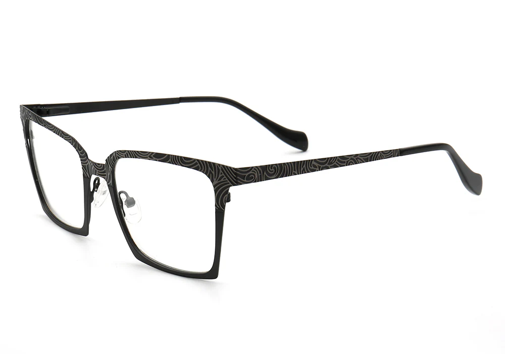 Aspen | Modern Square Stainless Steel Eyeglass Frames | Full Rim Durable Design - Image 7