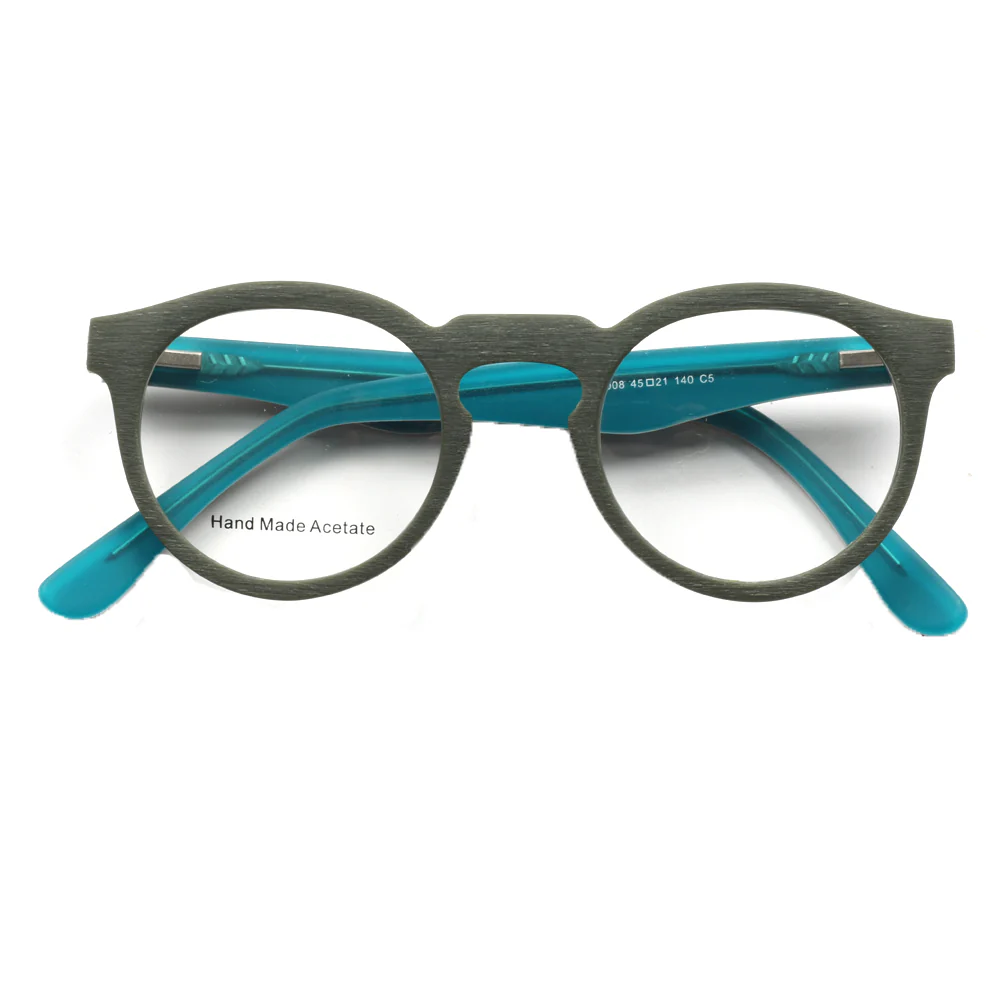 Brink | Two Toned Lightweight Acetate Eyeglasses | Round Full Rim Retro Glasses Frames Online - Image 12