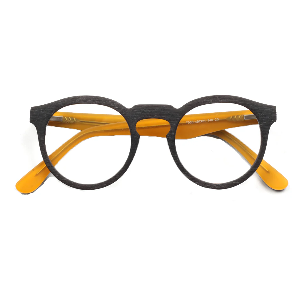 Brink | Two Toned Lightweight Acetate Eyeglasses | Round Full Rim Retro Glasses Frames Online - Image 6