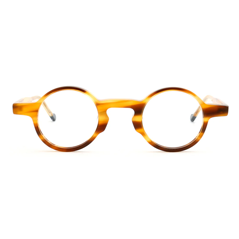 Crown | Mens & Womens Nerd Vintage Eyeglasses Round | Hipster Tortoise Retro Glasses Frames Online - Image 4