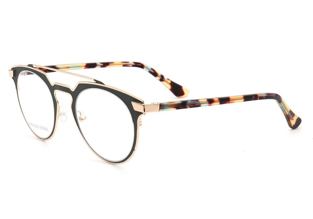 Faulkner | Round Mens Stainless Steel Glasses Frames | Double Bridge Womens Metal Eyeglasses Frames Vintage - Image 12