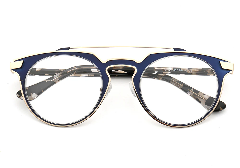 Faulkner | Round Mens Stainless Steel Glasses Frames | Double Bridge Womens Metal Eyeglasses Frames Vintage - Image 13