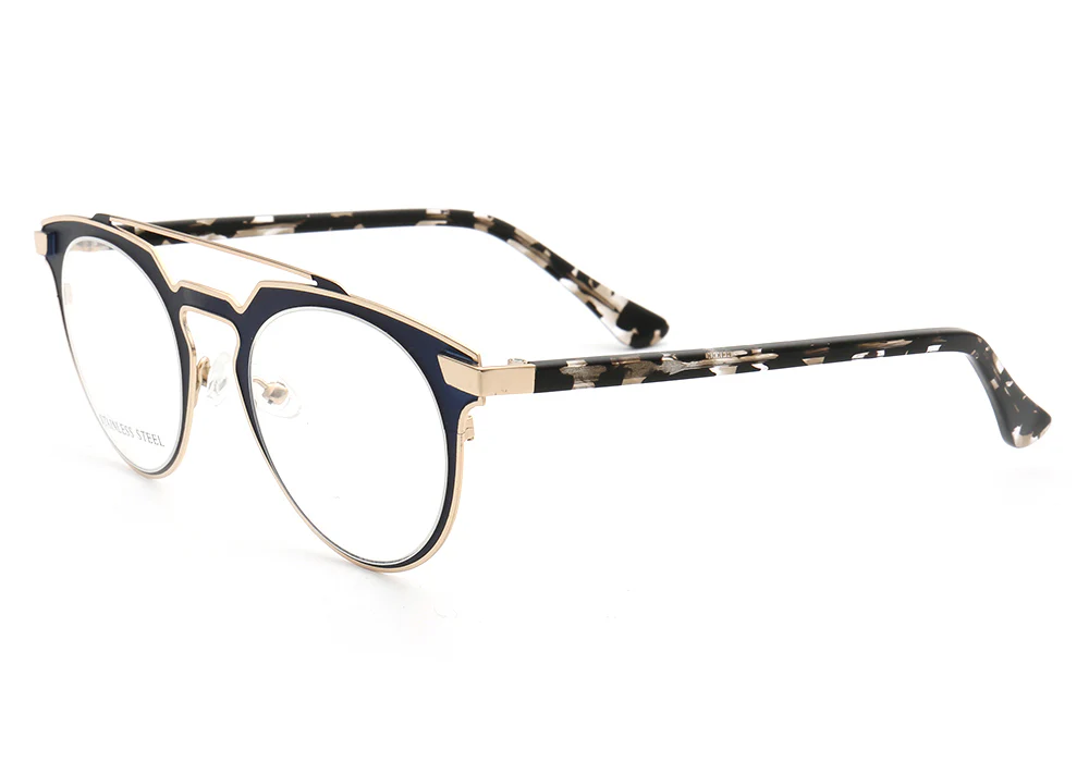 Faulkner | Round Mens Stainless Steel Glasses Frames | Double Bridge Womens Metal Eyeglasses Frames Vintage - Image 14