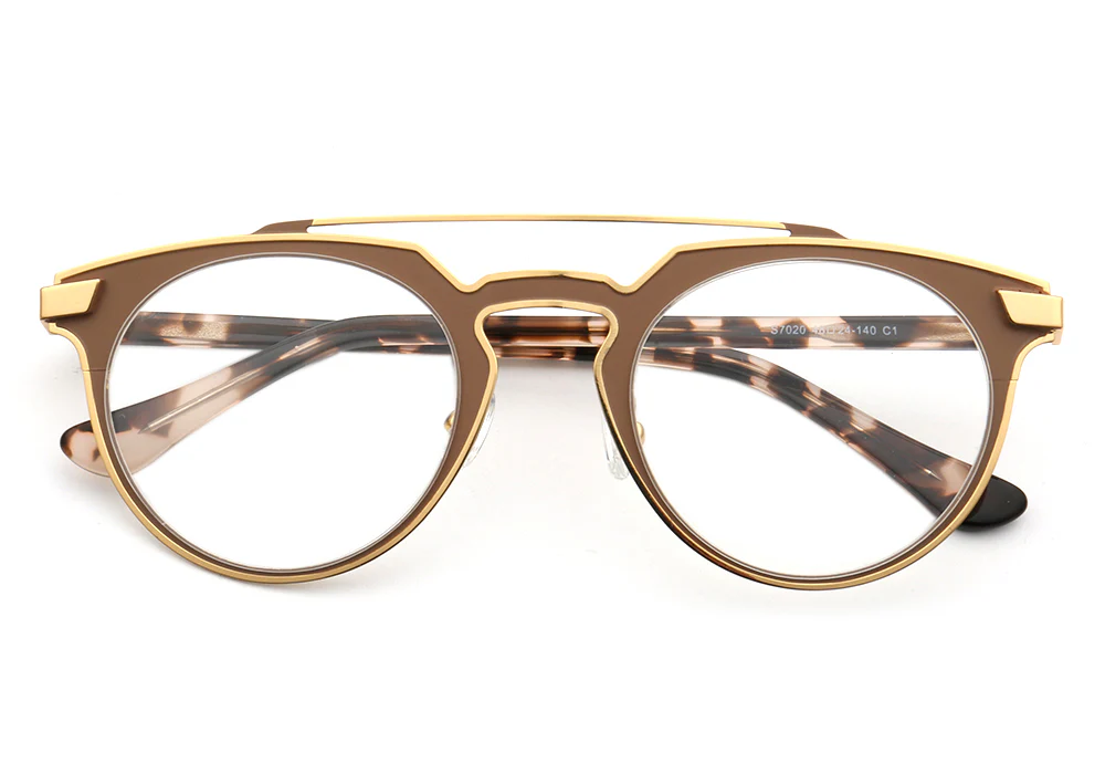 Faulkner | Round Mens Stainless Steel Glasses Frames | Double Bridge Womens Metal Eyeglasses Frames Vintage - Image 5
