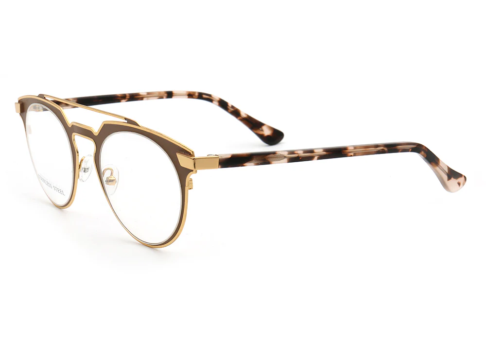 Faulkner | Round Mens Stainless Steel Glasses Frames | Double Bridge Womens Metal Eyeglasses Frames Vintage - Image 6