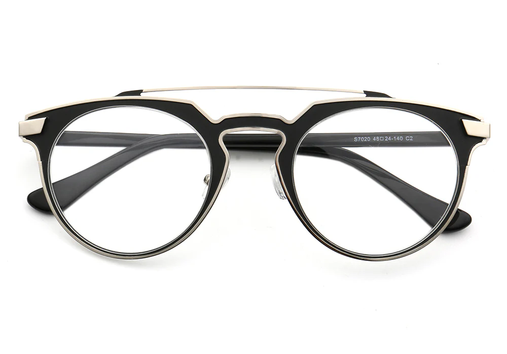 Faulkner | Round Mens Stainless Steel Glasses Frames | Double Bridge Womens Metal Eyeglasses Frames Vintage - Image 7