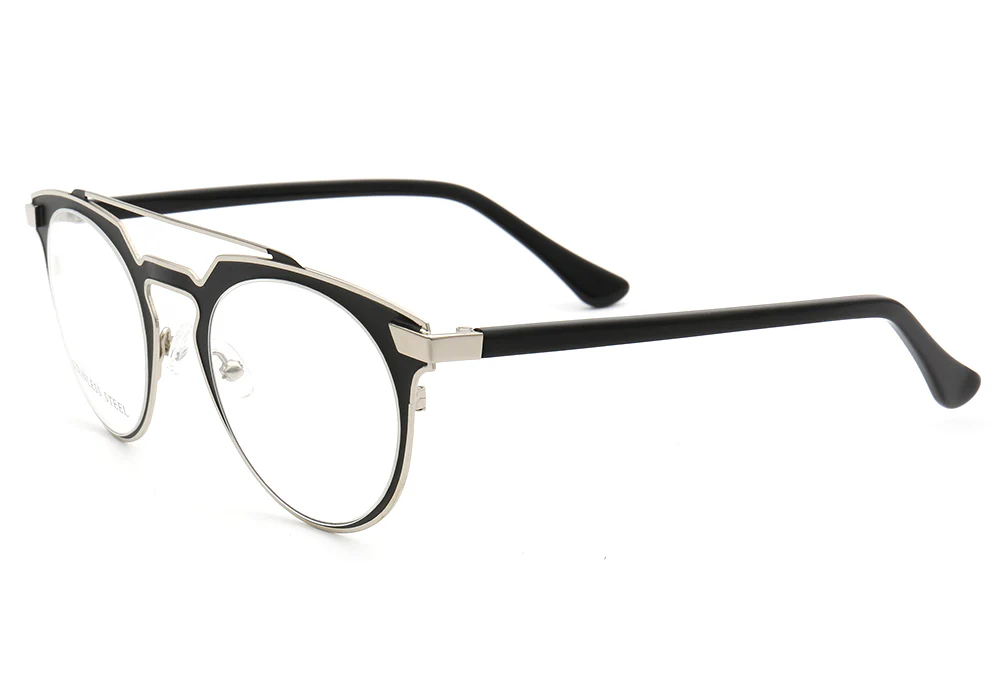 Faulkner | Round Mens Stainless Steel Glasses Frames | Double Bridge Womens Metal Eyeglasses Frames Vintage - Image 8
