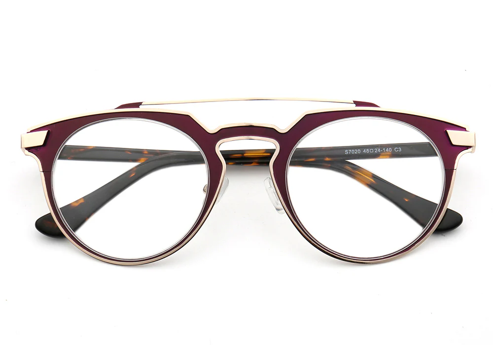 Faulkner | Round Mens Stainless Steel Glasses Frames | Double Bridge Womens Metal Eyeglasses Frames Vintage - Image 9