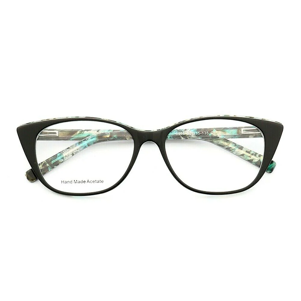 Priscilla | Lightweight Patterned Cat Eye Glasses For Women | Colorful Acetate Design - Image 11