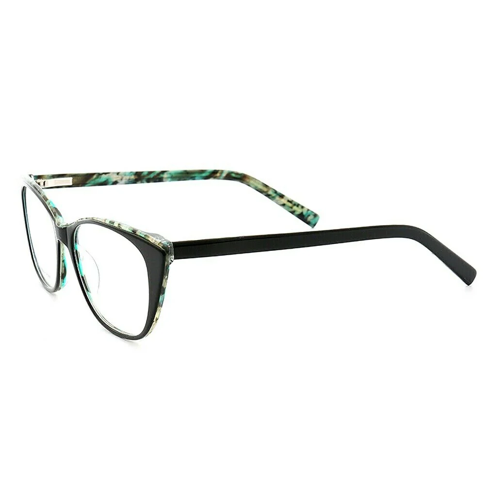 Priscilla | Lightweight Patterned Cat Eye Glasses For Women | Colorful Acetate Design - Image 12